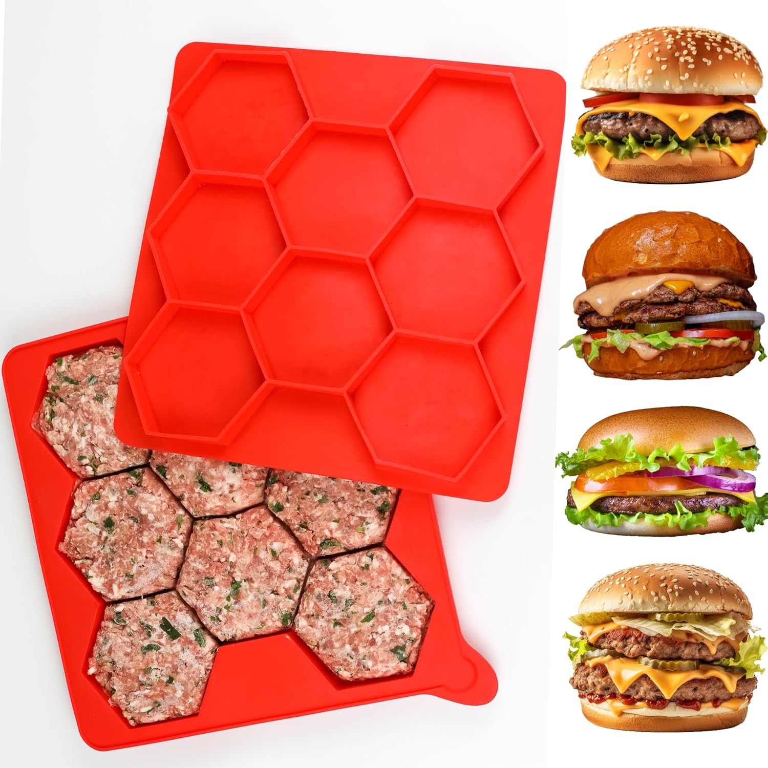 8 Hole Silicone Hamburger Pres - огляд і ціна Meal Prep Kitchen