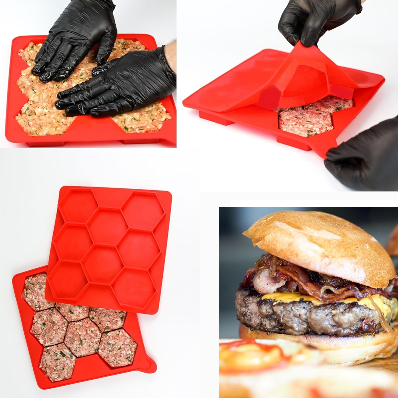 8 Hole Silicone Hamburger Pres - огляд і ціна Meal Prep Kitchen
