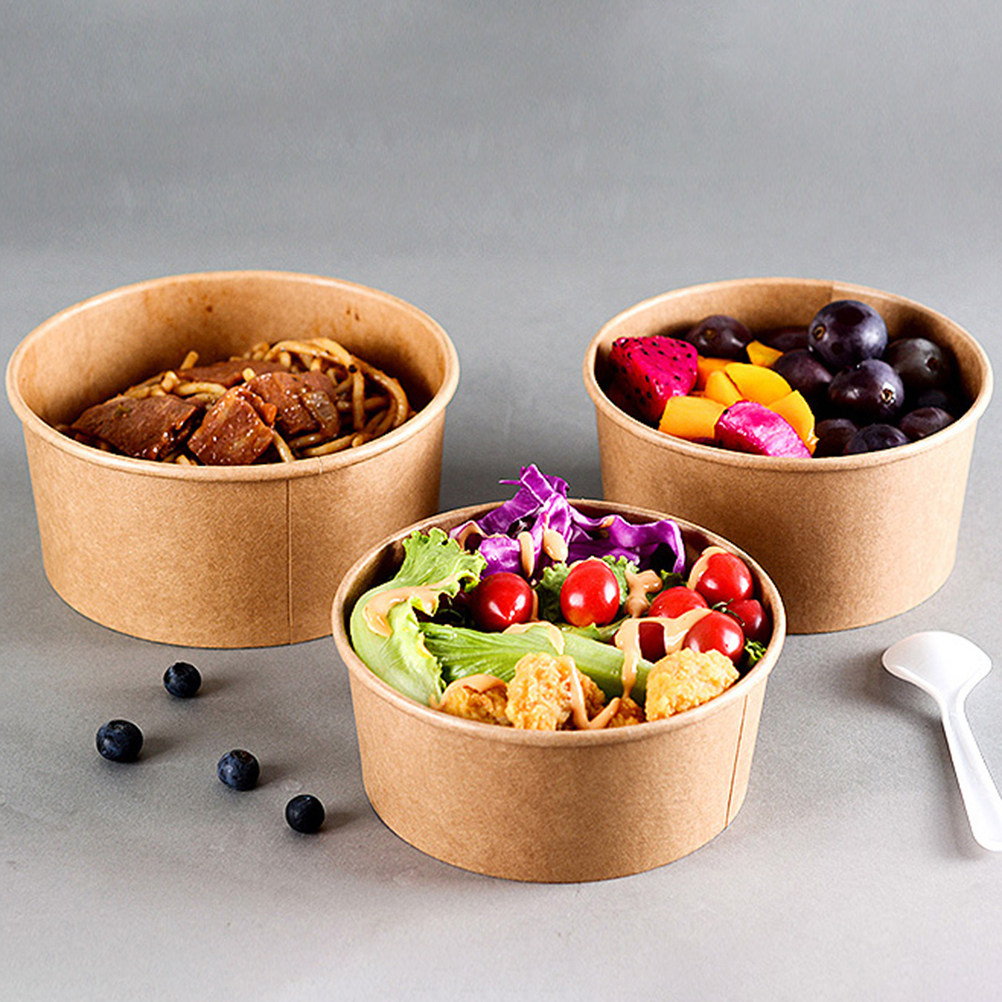 50Pcs Kraft Paper Food Contain - огляд і ціна Meal Prep Bowl