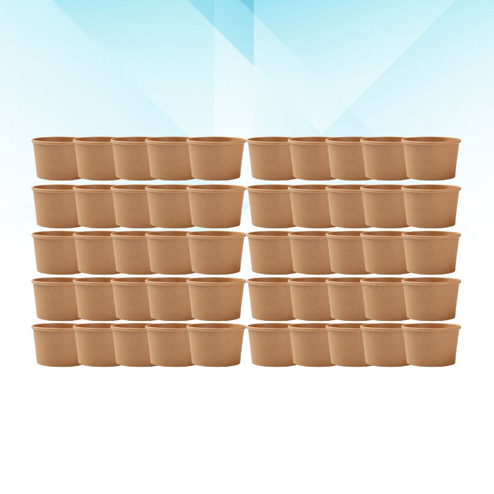 50Pcs Kraft Paper Food Contain - огляд і ціна Meal Prep Bowl