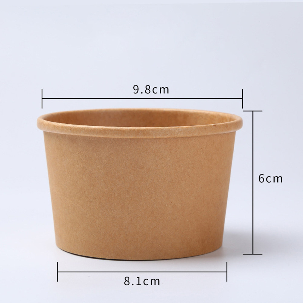 50Pcs Kraft Paper Food Contain - огляд і ціна Meal Prep Bowl