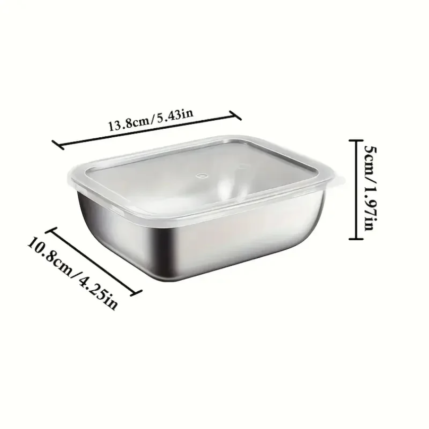 5pcs Stainless Steel Food Stor - огляд і ціна Meal Prep Kitchen