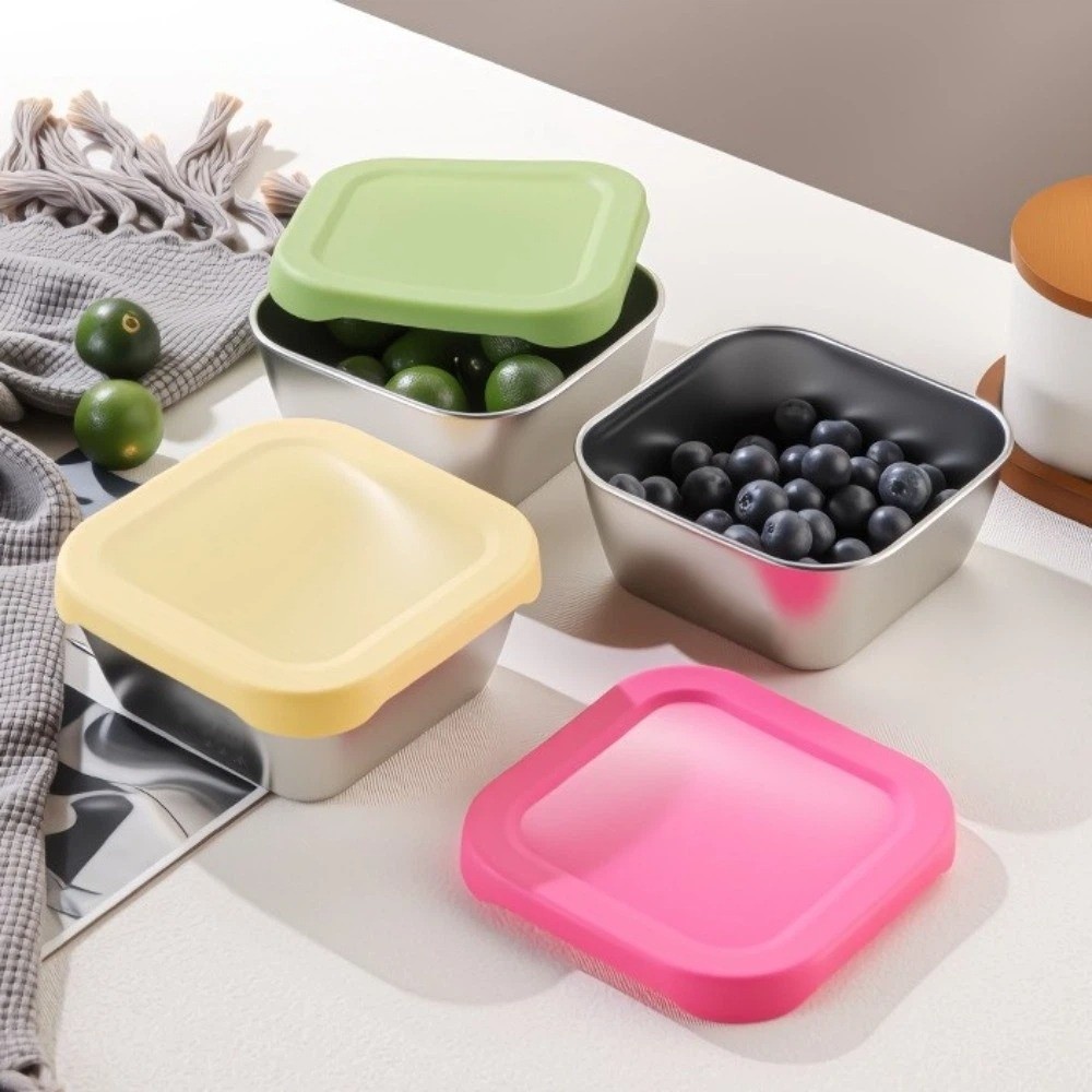 Silicone Lid Stainless Steel F - огляд і ціна Meal Prep With Rice