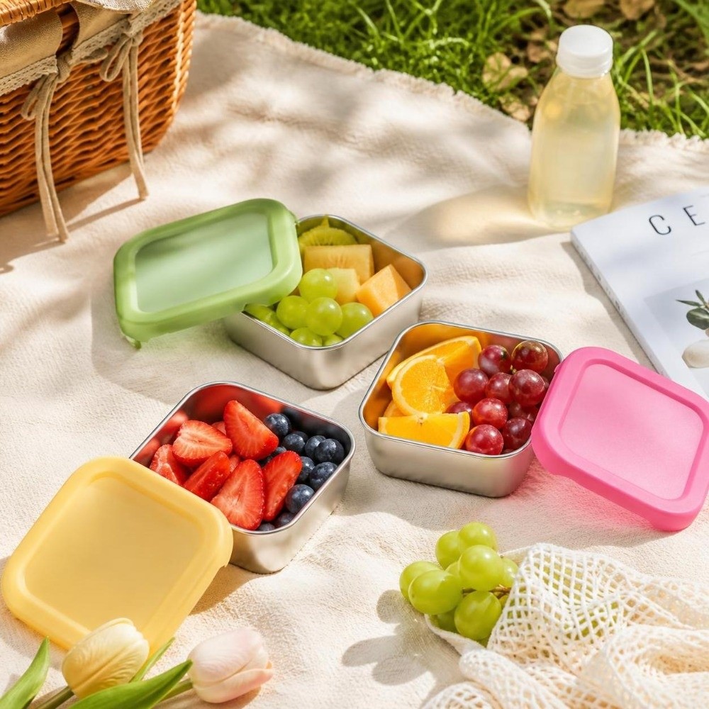 Silicone Lid Stainless Steel F - огляд і ціна Meal Prep With Rice