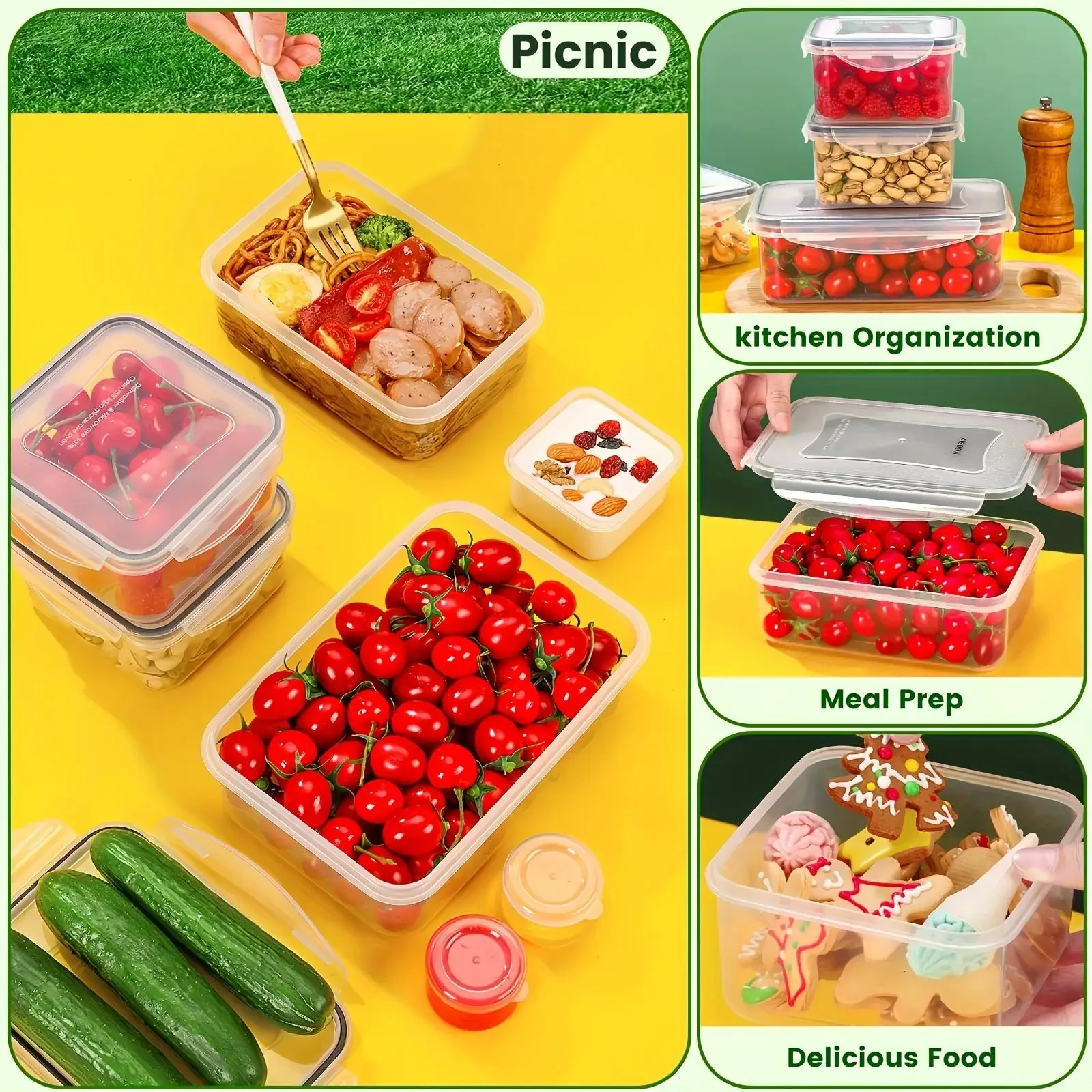12Pcs Airtight Food Storage Co - огляд і ціна Meal Prep Kitchen