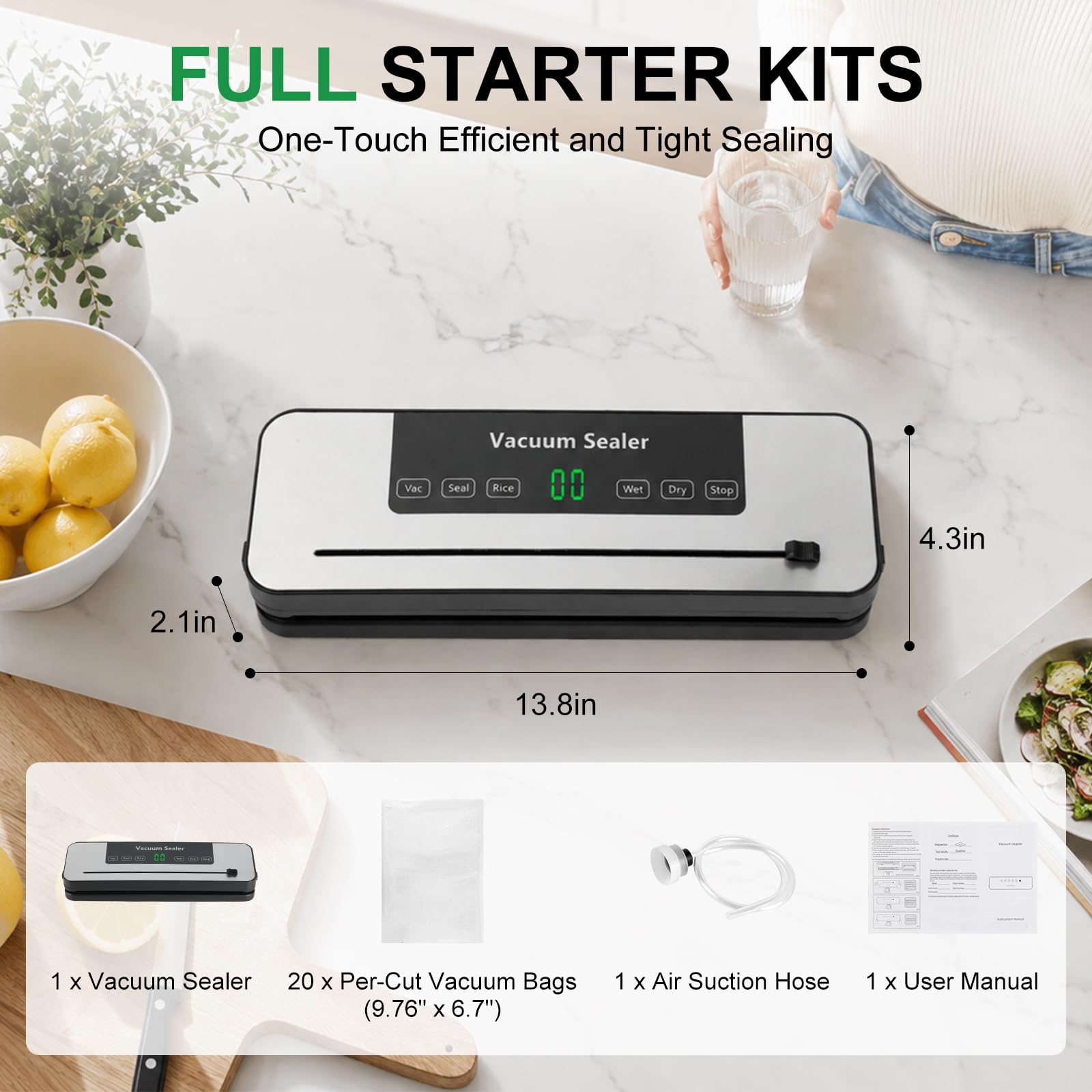 Food Vacuum Sealer Machine 6 M - огляд і ціна Meal Prep With Rice
