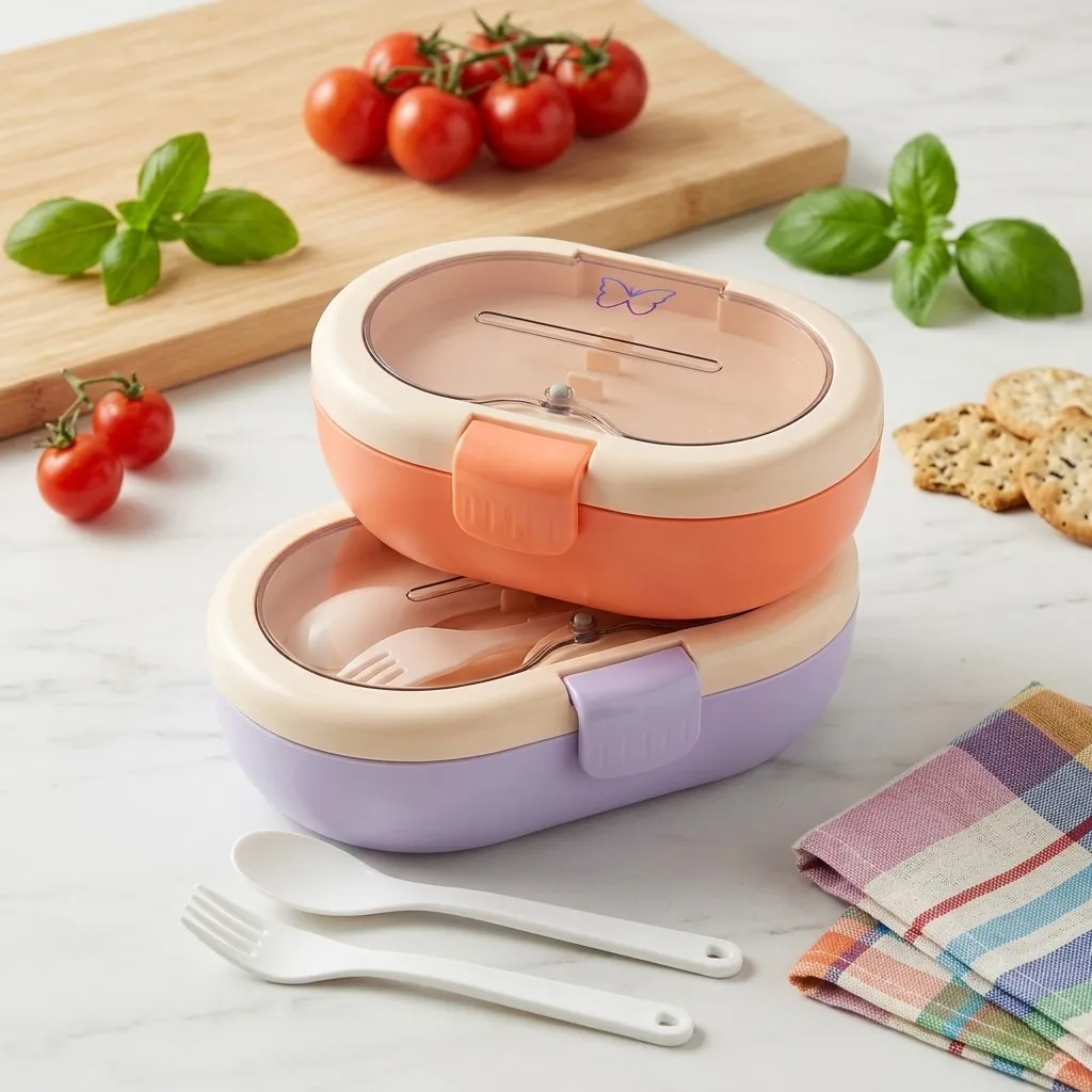 Plastic Bento Lunch Box with C - огляд і ціна Meal Prep Or Prep Meal